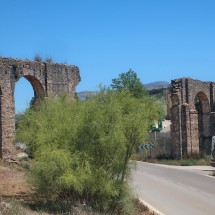 Ruinous aqueduct Acueducto de la Hidalga y Coca built 1789 (3 km east of Ronda)
